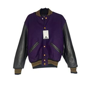 NEW Rock Creek Athletics Wool and Leather Lettermen Jacket - Men’s S